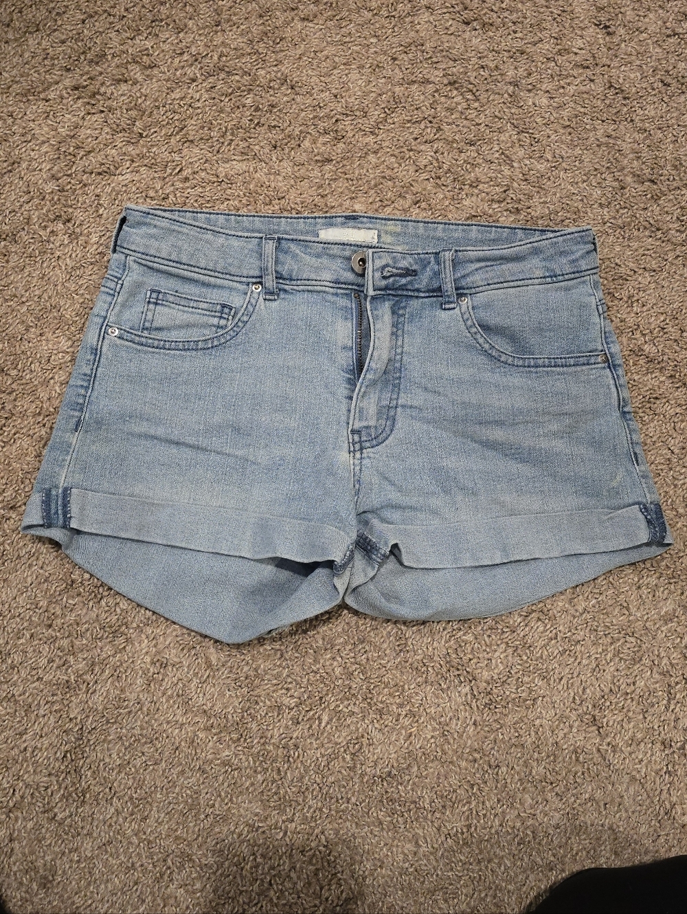 Light Wash Stretch Shorts